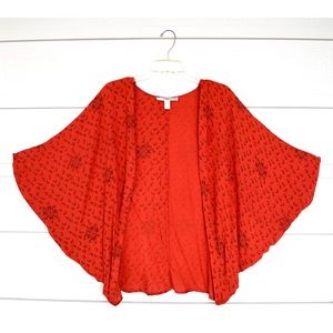 Burnt Orange "Kimono" Wrap